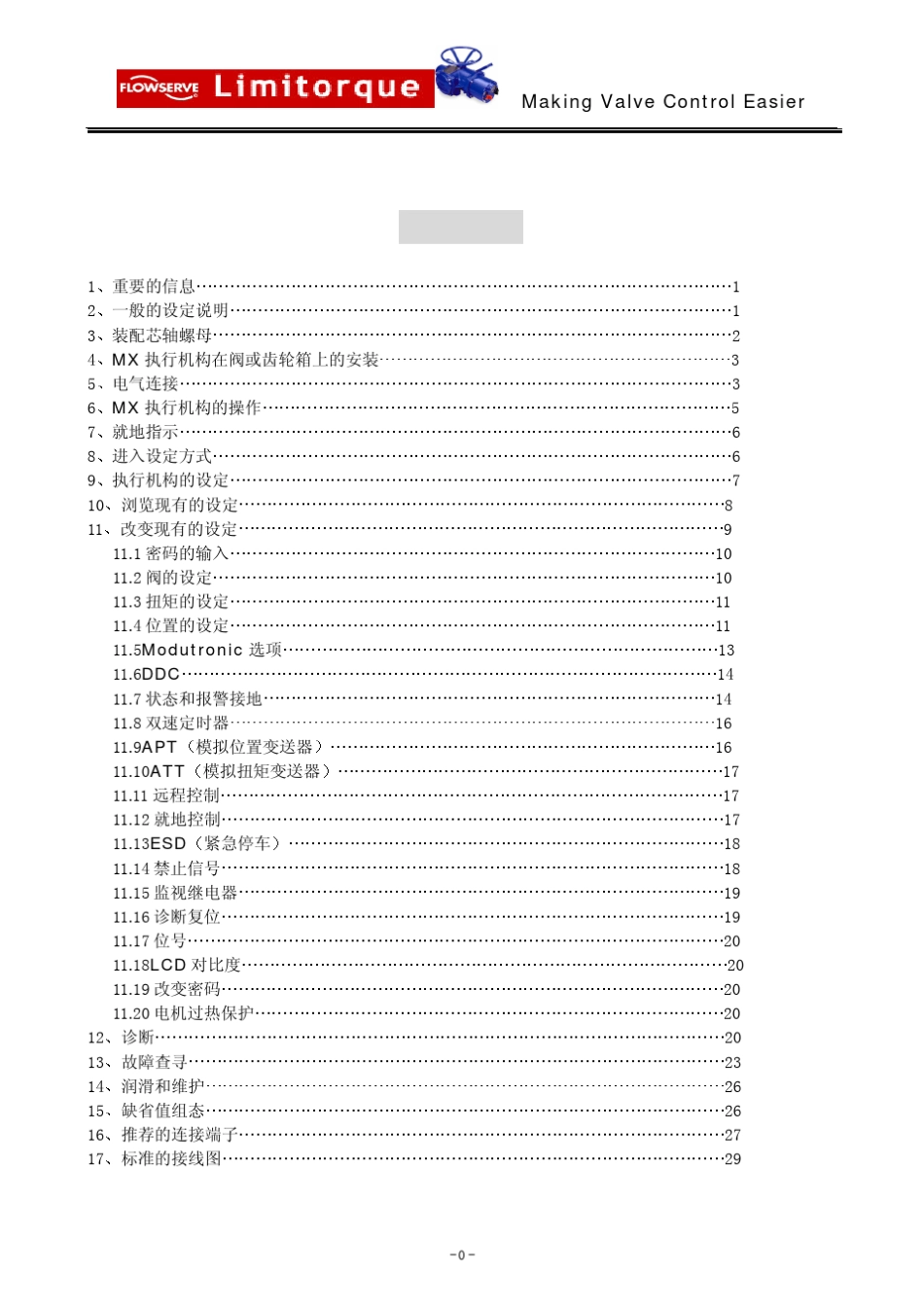 MX执行器安装和操作手册_第1页