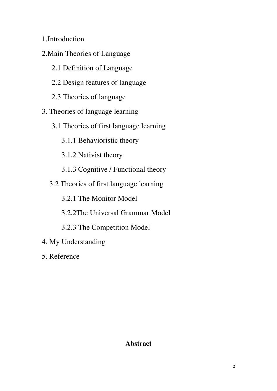 MyUnderstandingoftheTheoriesofLanguageandlanguageLearning_第2页