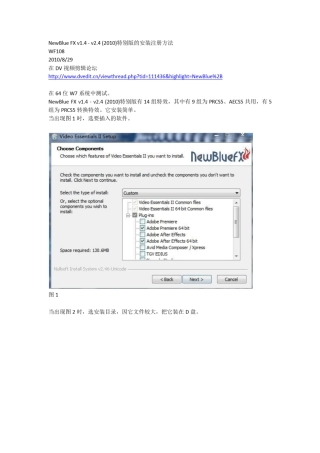 NewBlueFXv1.4v2.4(2010)特别版的安装注册方法