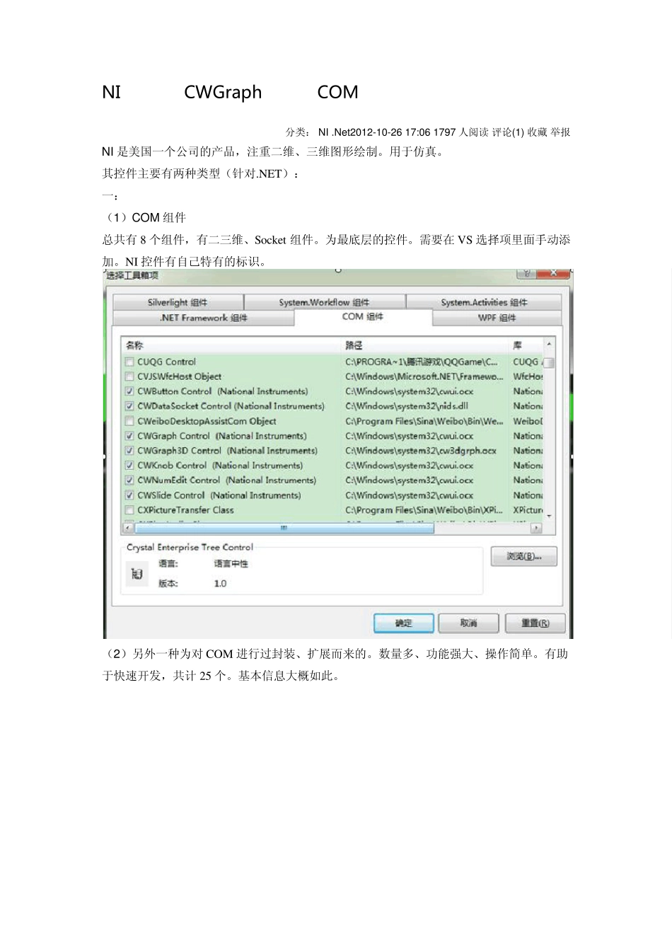 NI控件之CWGraph使用_第1页