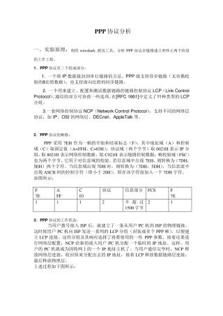 PPP协议分析