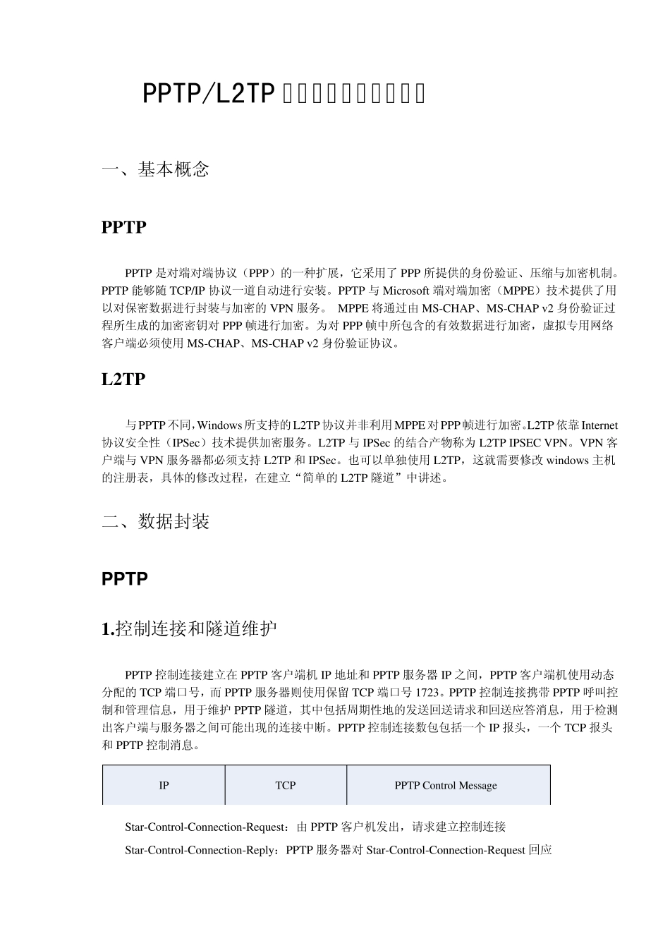 PPTP和L2TP协议讲述以及应用部署_第1页