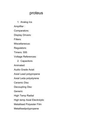 proteus元器件对照表