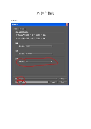 Pr视频软件操作指南