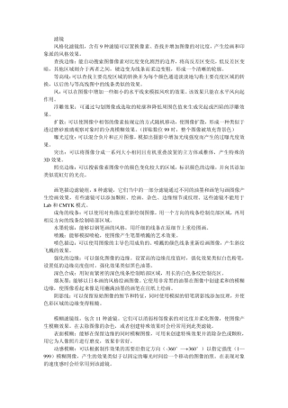 PS滤镜大全滤镜学习完全手册性能介绍