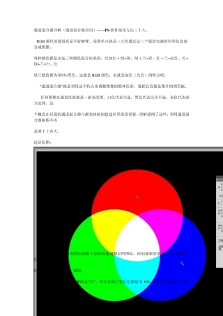 PS通道混合器详解