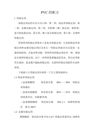PVC配方原料