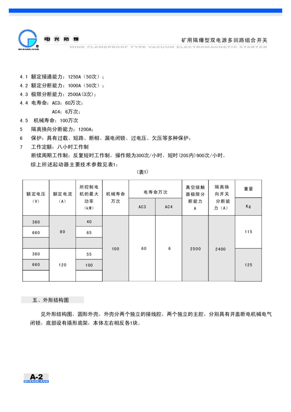 QBZ2×()660(380)矿用隔爆型双电源多回路组合开关_第3页