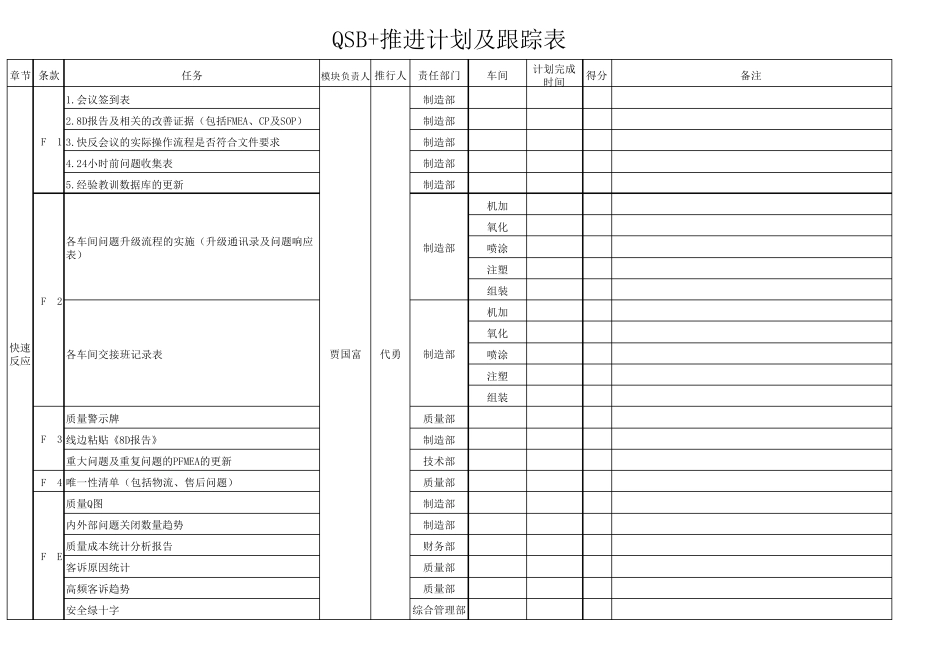 QSB+推进计划及跟进表_第2页