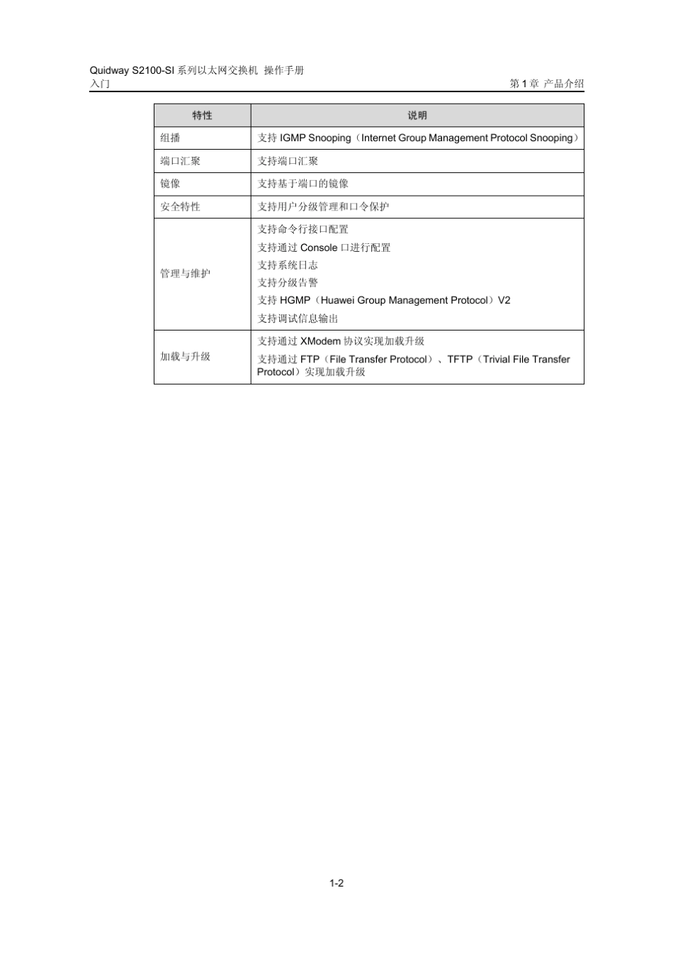 quidways2100si系列以太网交换机操作手册01_入门_第3页