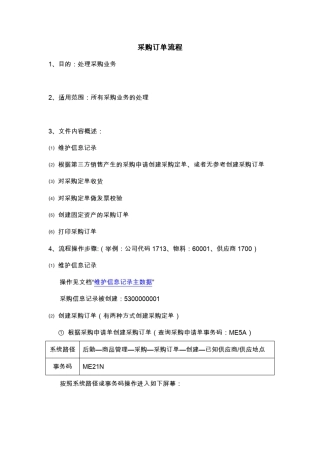 SAP_采购订单操作详解