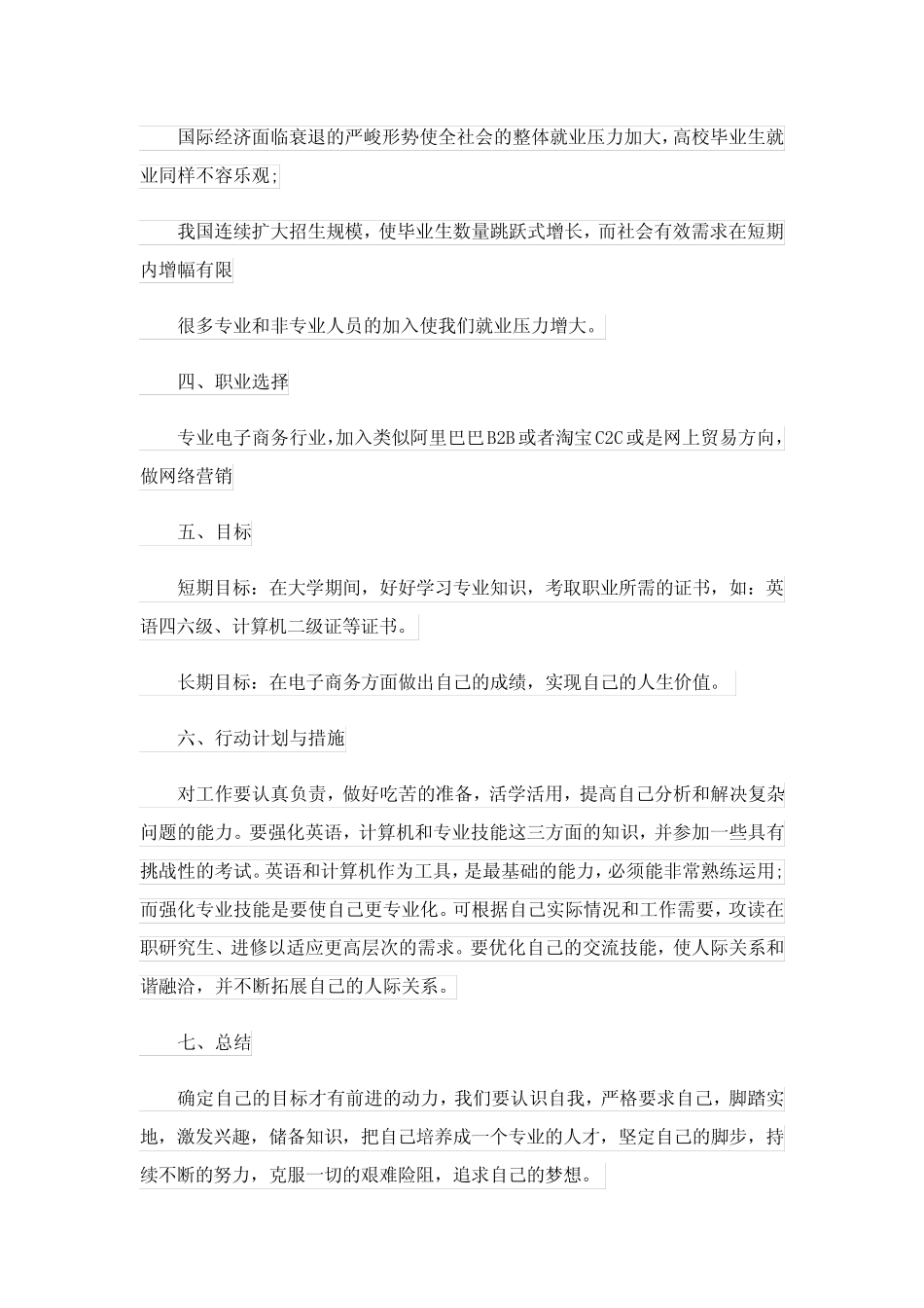2023年电子商务职业规划范文汇总7则_第2页