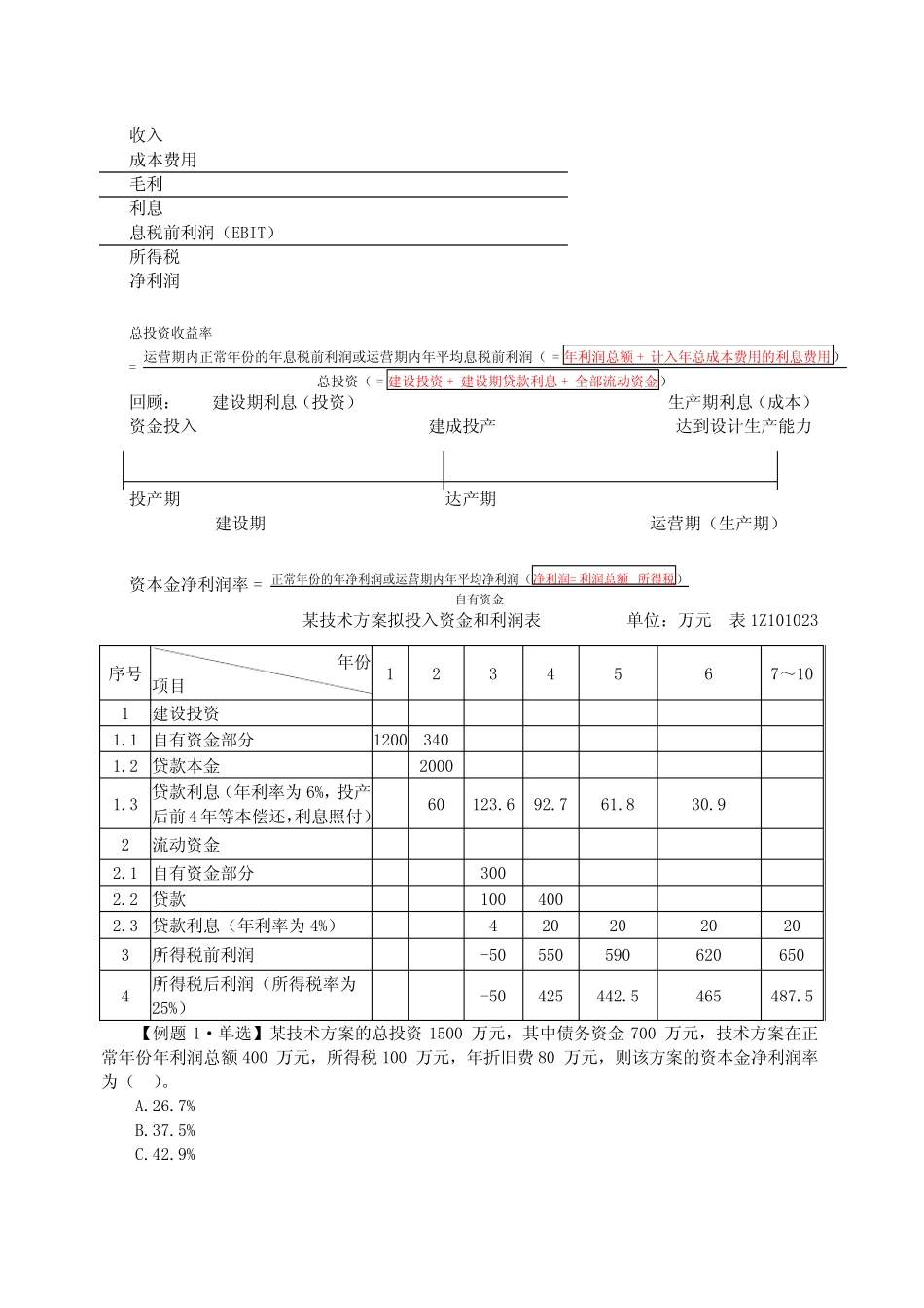 2020年一建-工程经济-技术方案经济效果评价_第2页