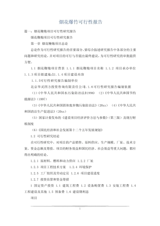 烟花爆竹可行性报告