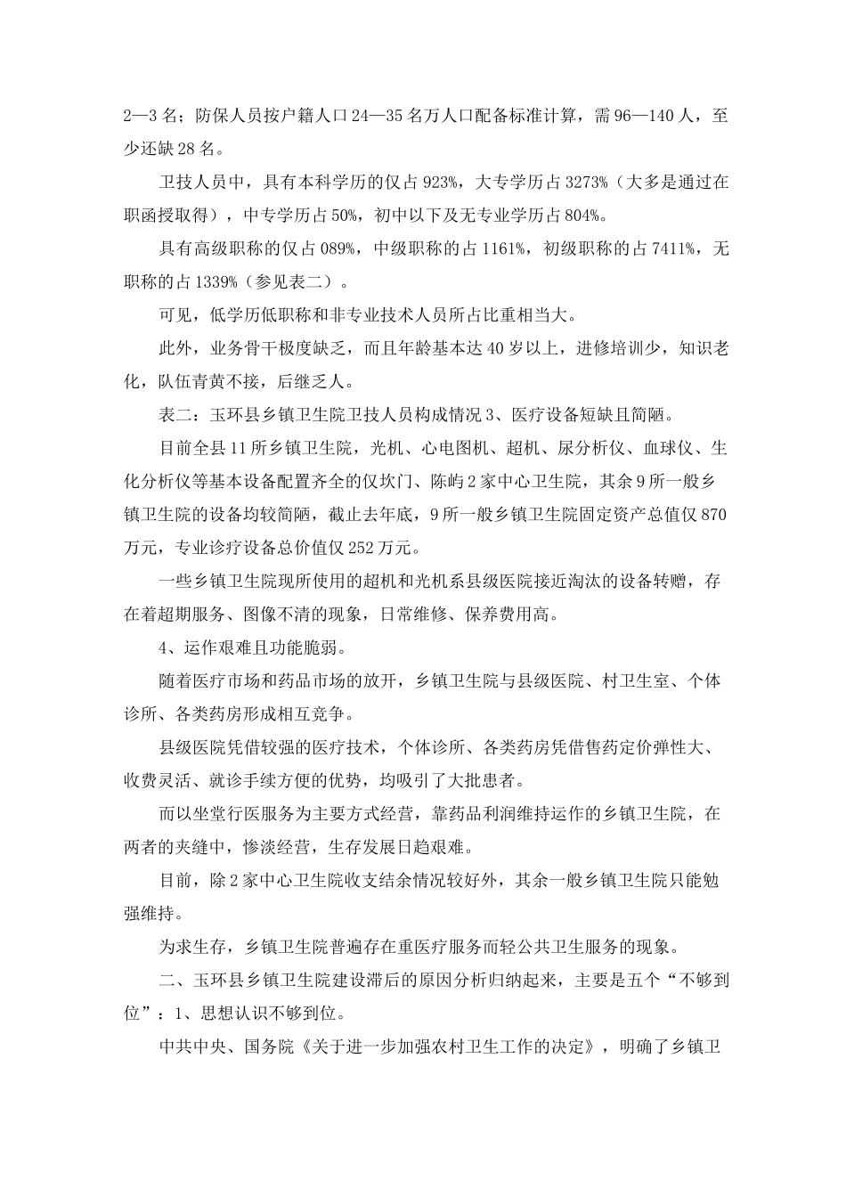 最新-乡镇卫生院发展建议 精品_第2页