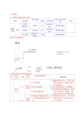 110KV构架安装施工方案
