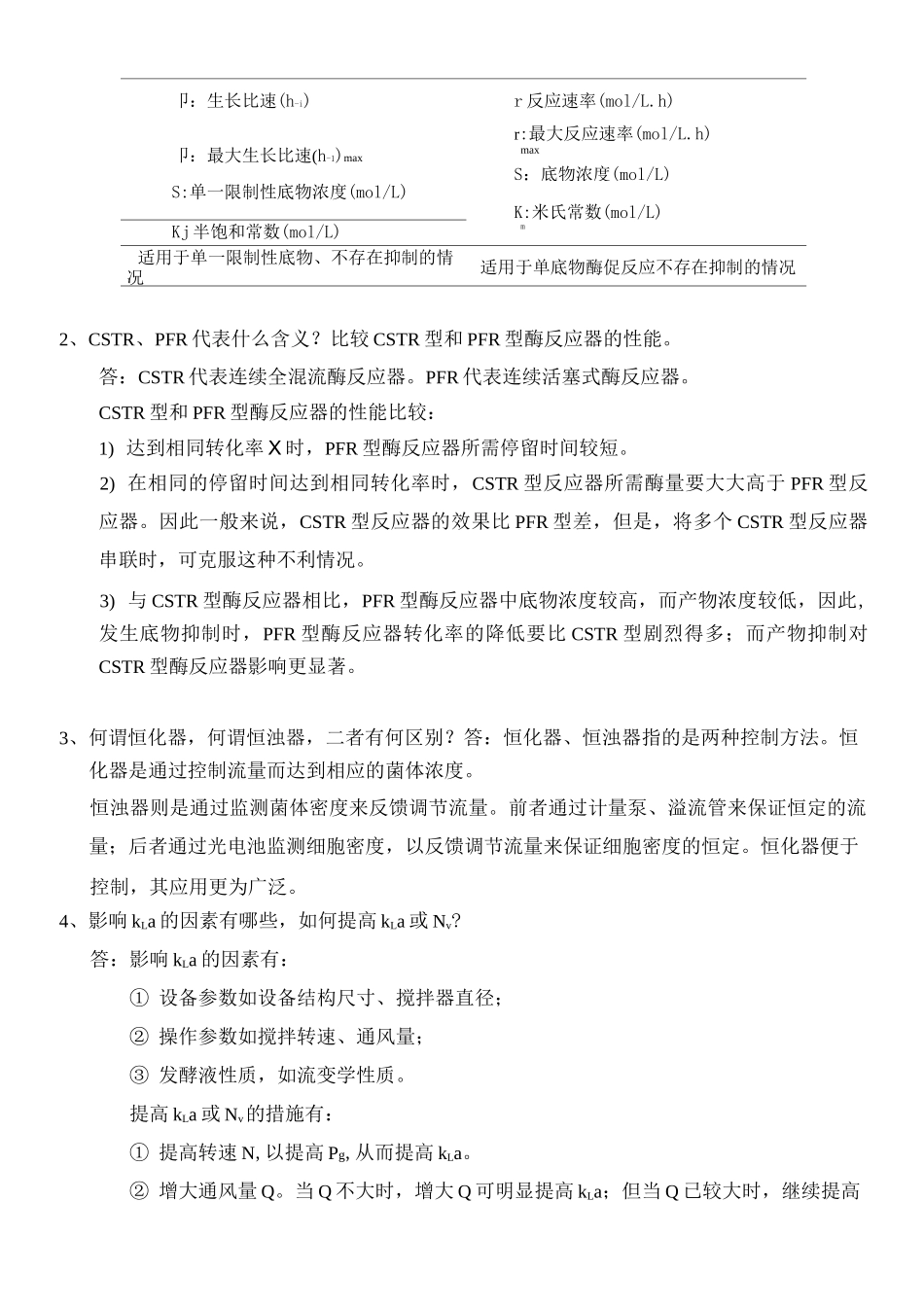 生物反应工程考试试卷标准答案_第3页