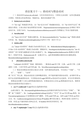 高考英语助动词与情态动词练习