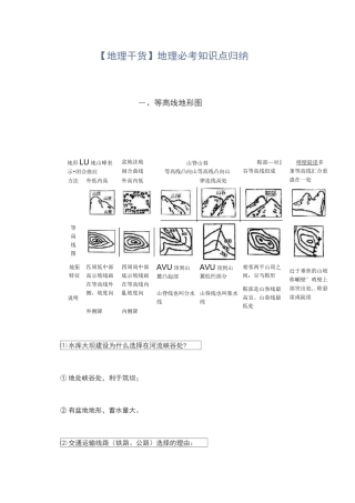 中考地理地理必考知识点归纳