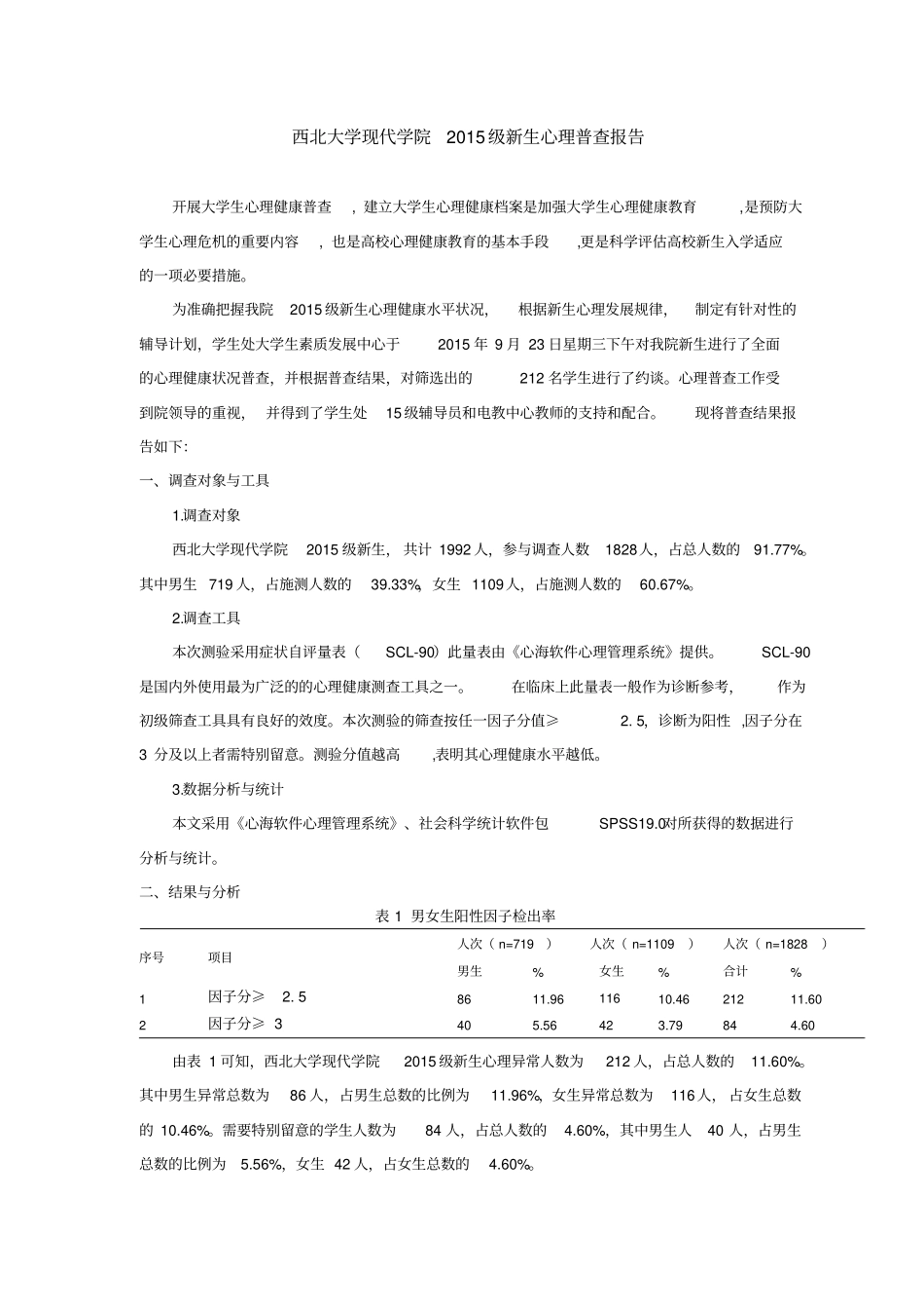 心理普查报告_第1页