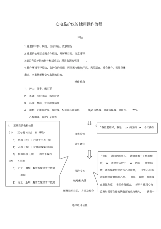 心电监护仪的使用操作流程