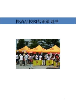 快消品校园营销策划书