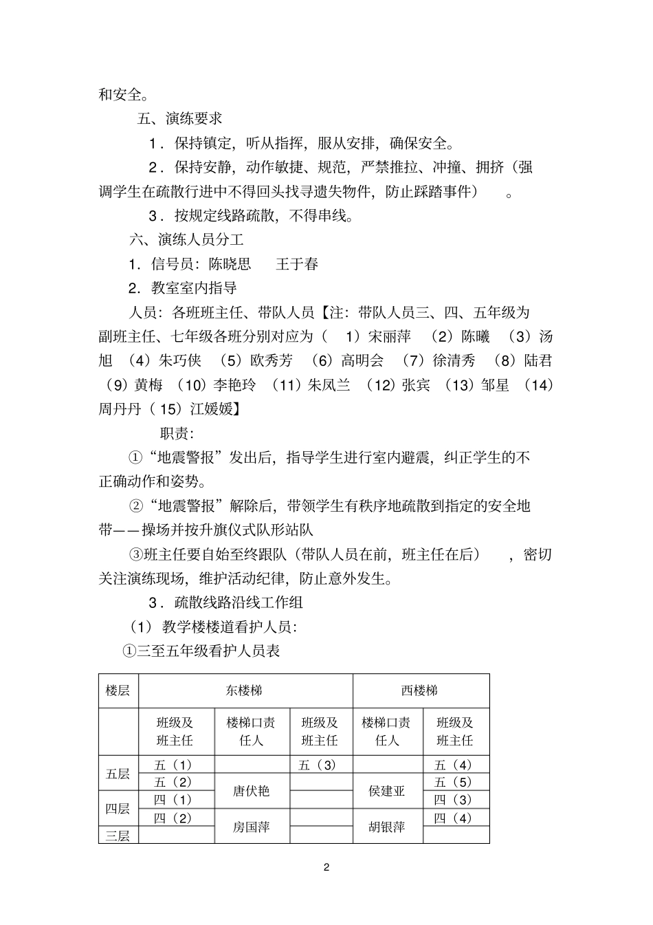 怀远荆涂学校地震应急演练方案222_第2页