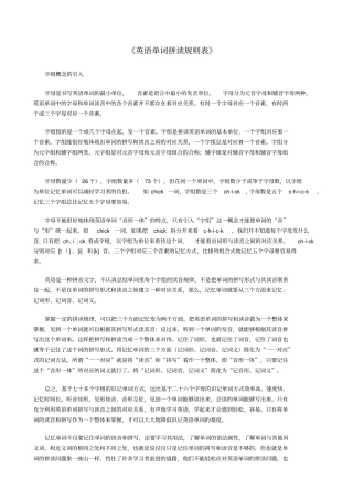 怎样拼读英语单词