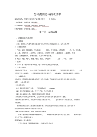 怎样提高造林的成活率汇总