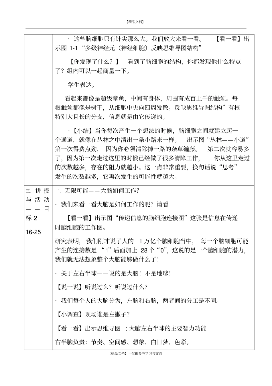 思维导图校本课程设计-第一课-让你惊讶的人脑潜力教学设计_第2页