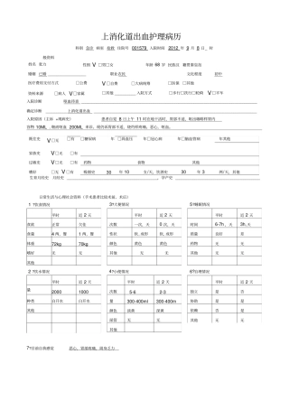 急危重症护理病历