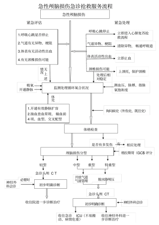 急性颅脑损伤急诊抢救服务流程