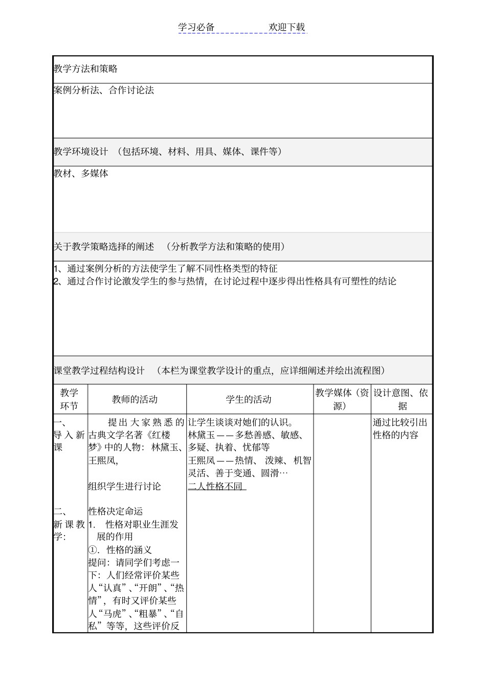 性格分析与调试教学设计_第2页