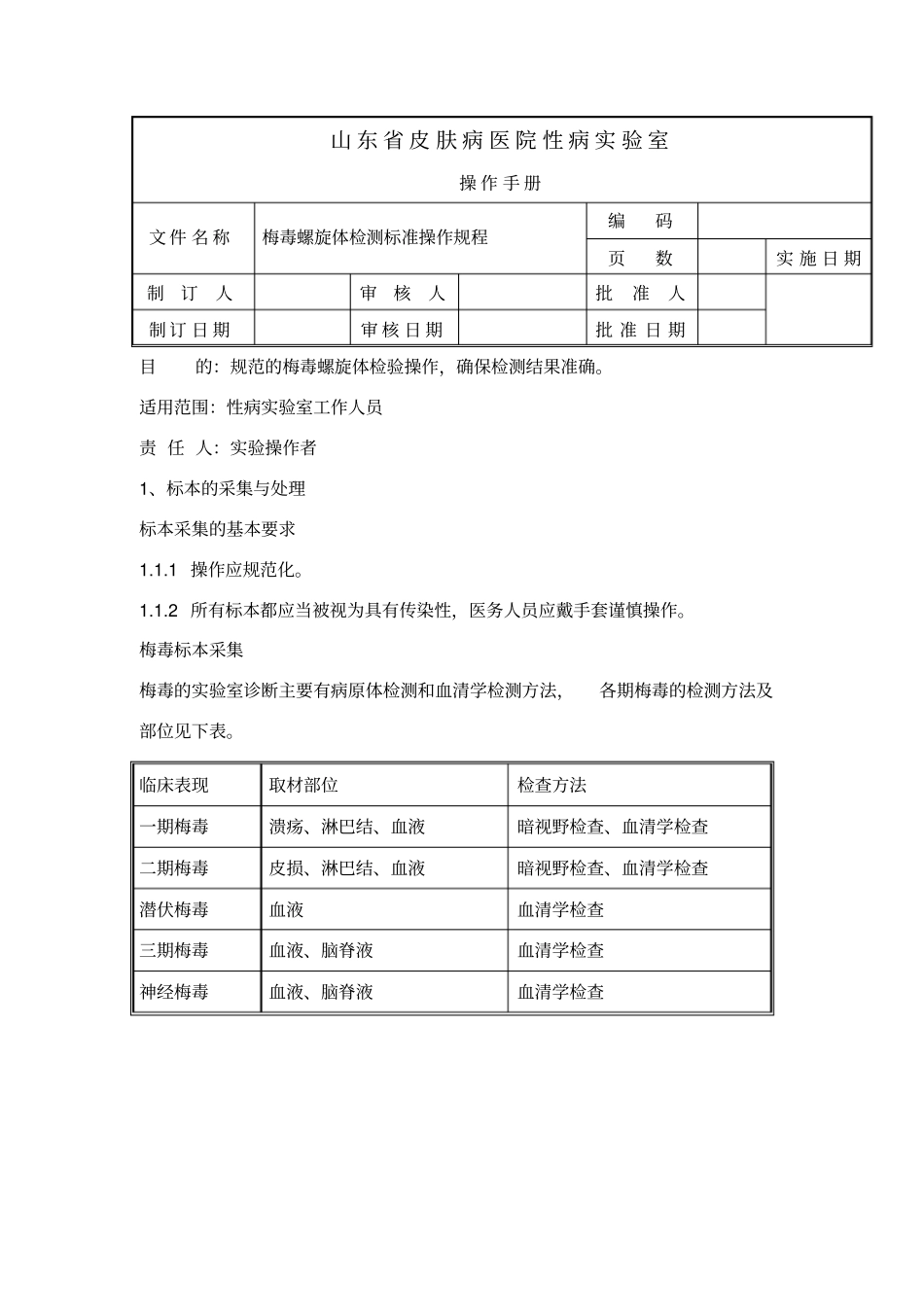 性病试验室梅毒sop_第1页