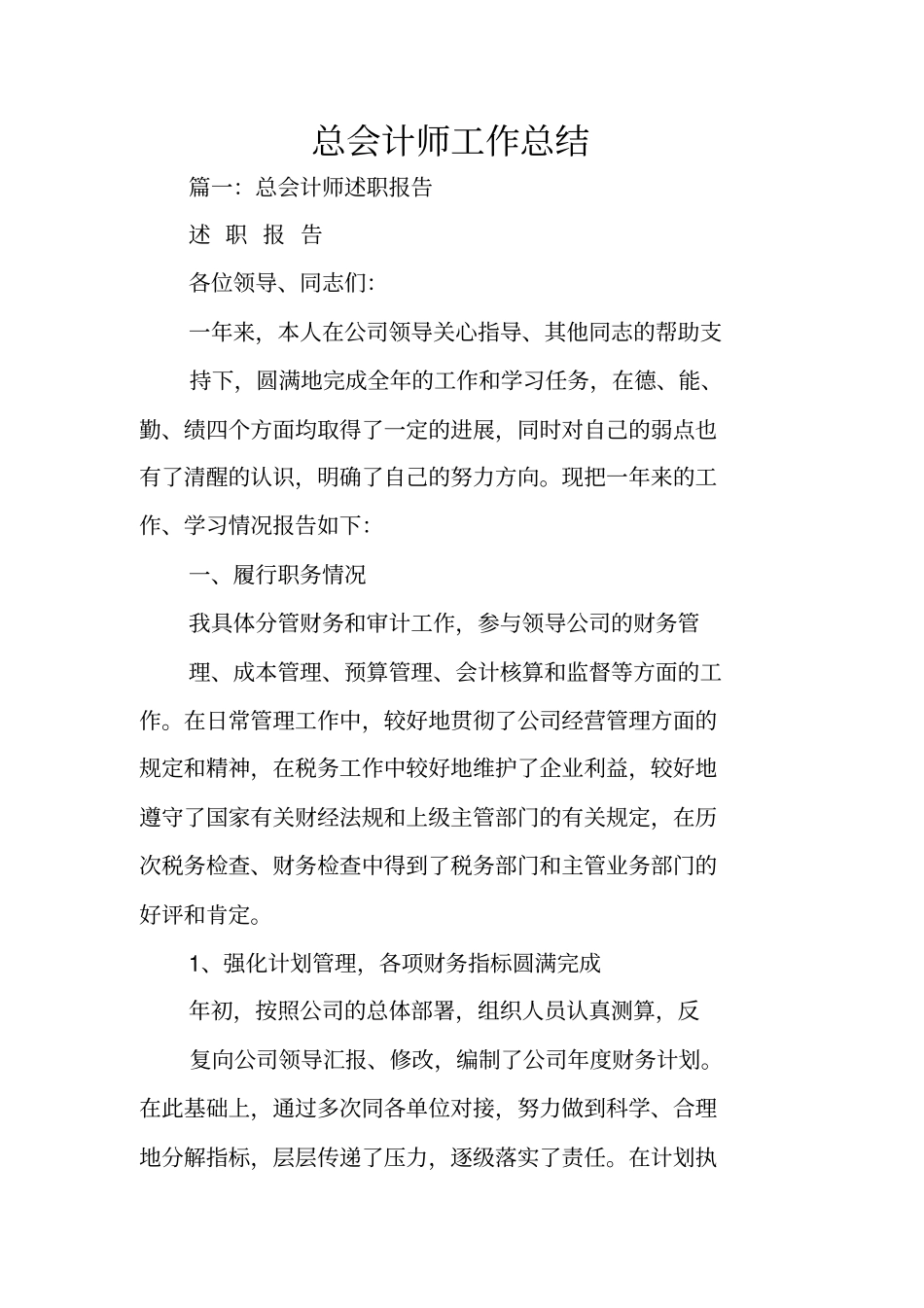 总会计师工作总结_第1页