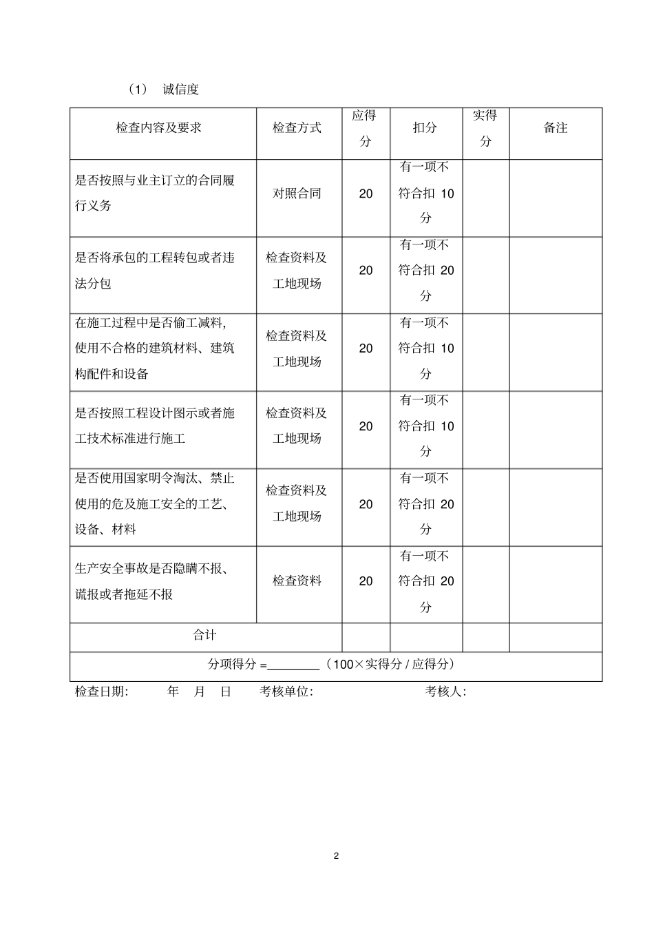 总包考核表讲解_第2页