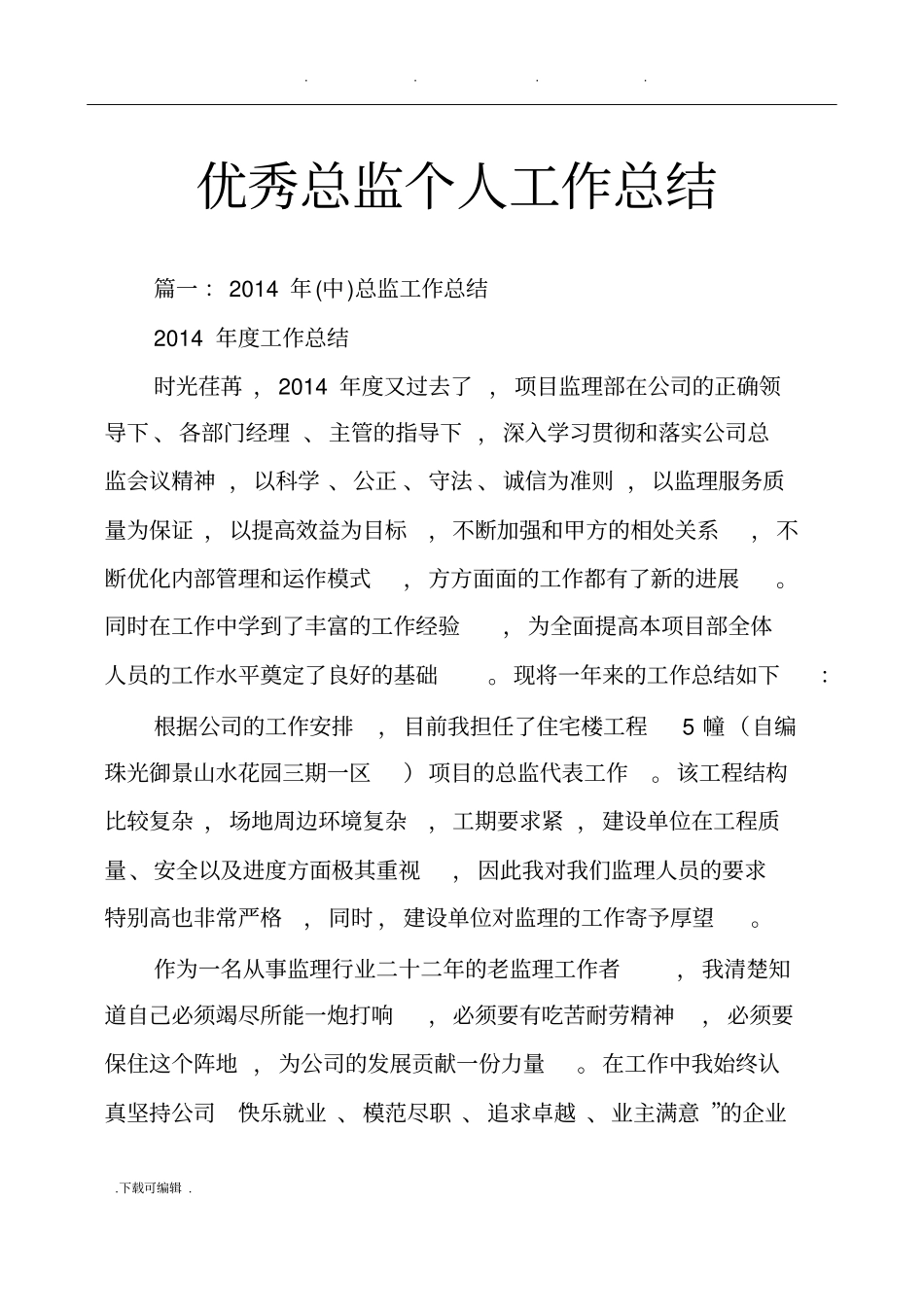 总监个人工作计划总结_第1页