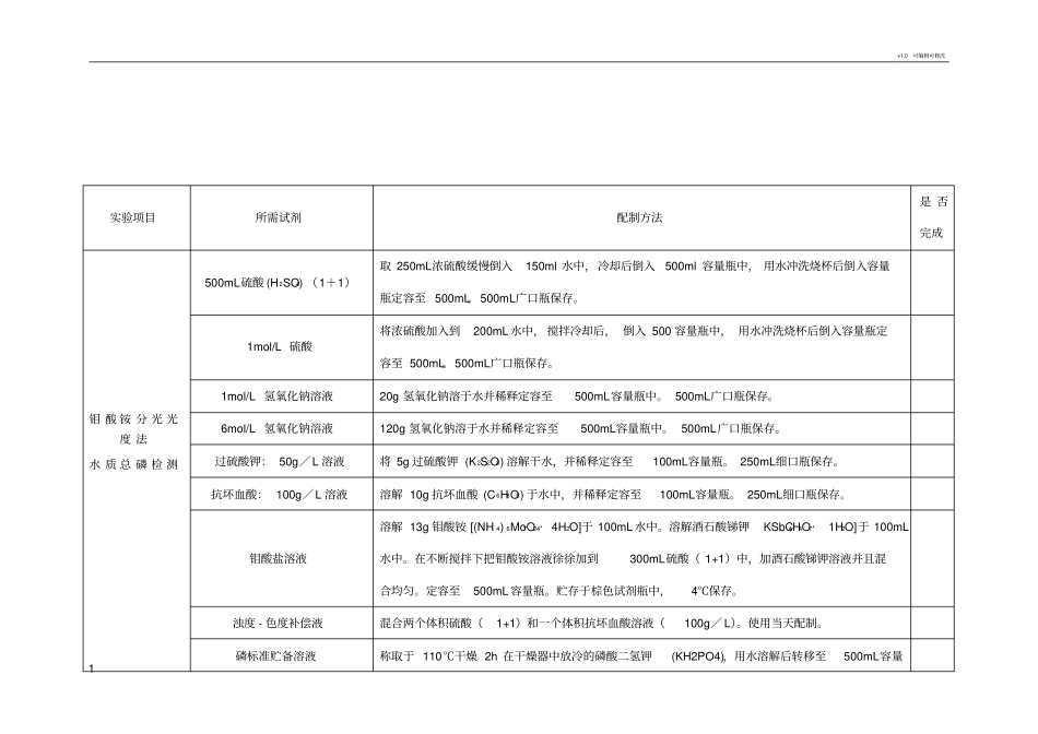 总磷检测试验试剂配制方法_第1页