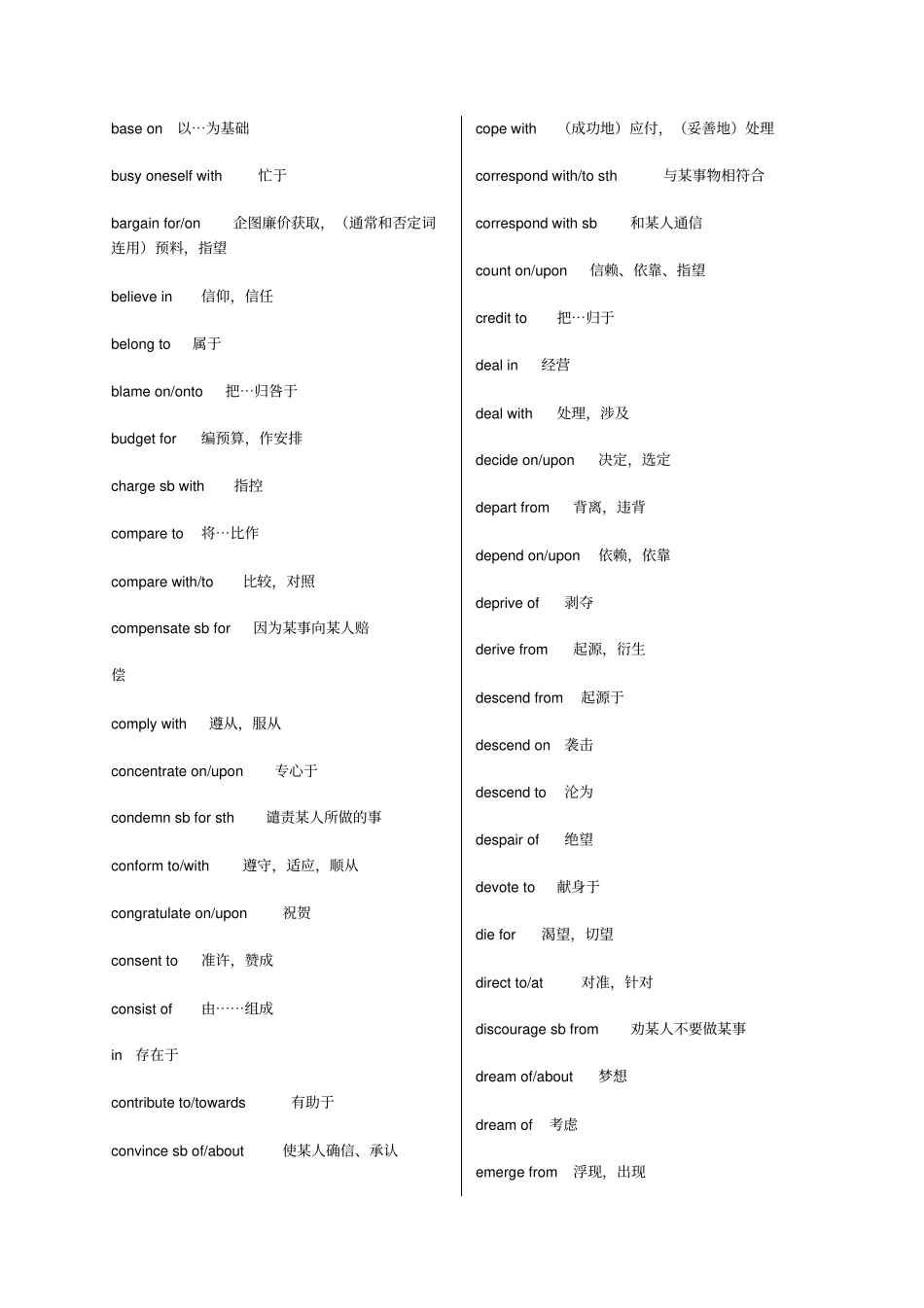 总结英语常用搭配_第3页