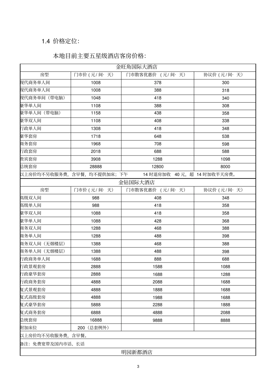 恒大集团五星级酒店经营策略重点讲义资料_第3页