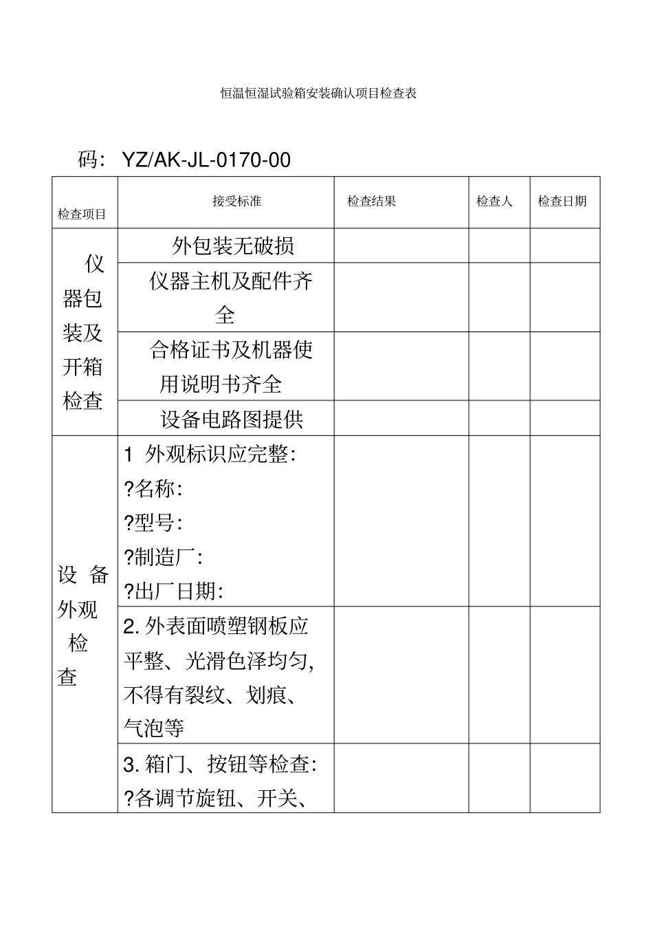 恒温恒湿试验箱验证记录_第2页