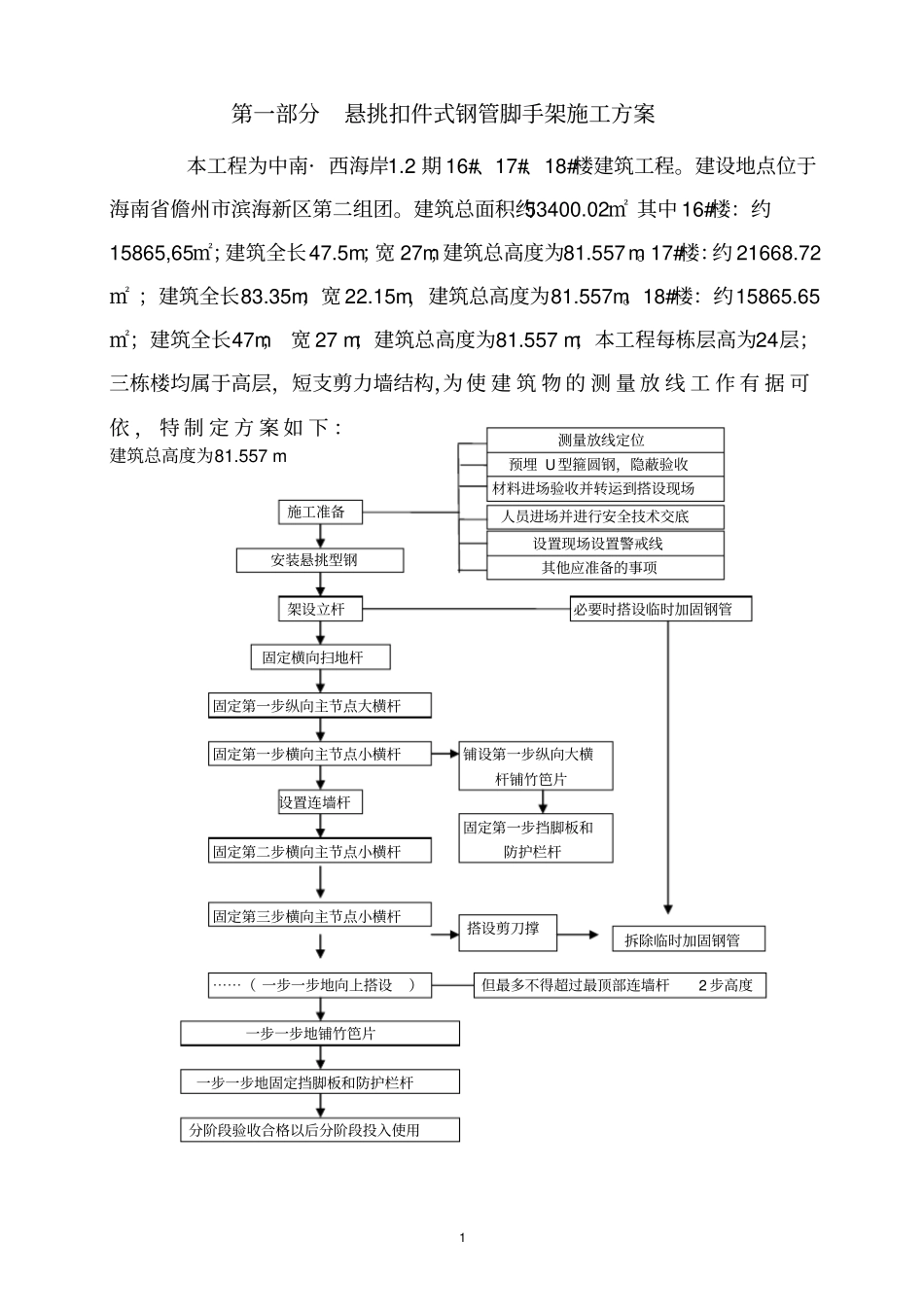 悬挑扣件式钢管脚手架施工方案20111111_第2页