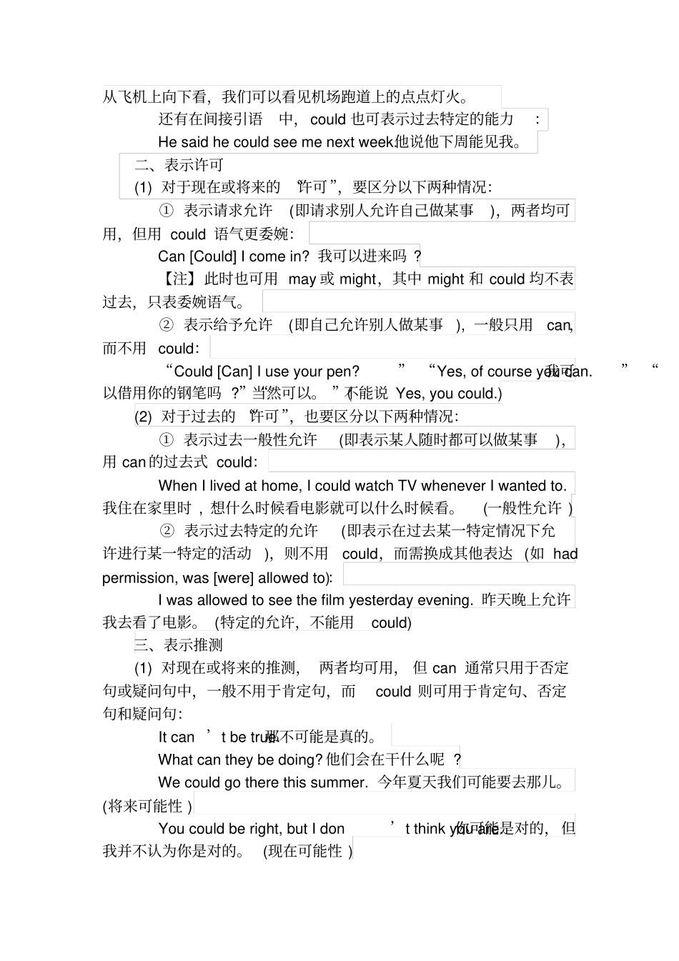 情态动词can与could的用法知识点_第2页
