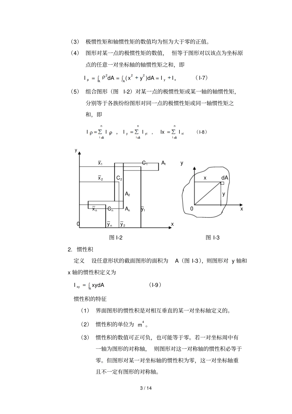 惯性矩计算方法及常用截面惯性矩计算公式_第3页