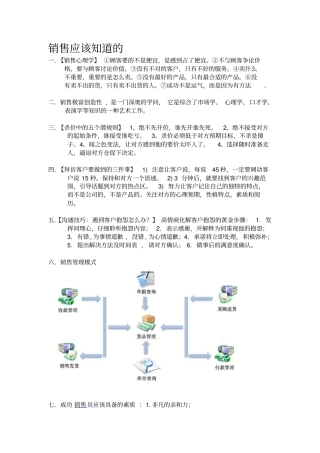 想要做销售你就应该知道这些