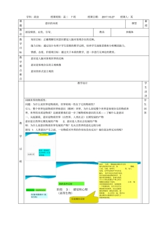 意识的本质教学案