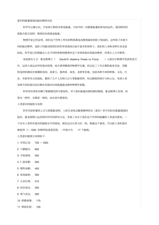 意识的能量级别由振动频率决定