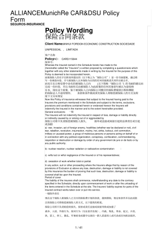 慕尼黑再保险英文