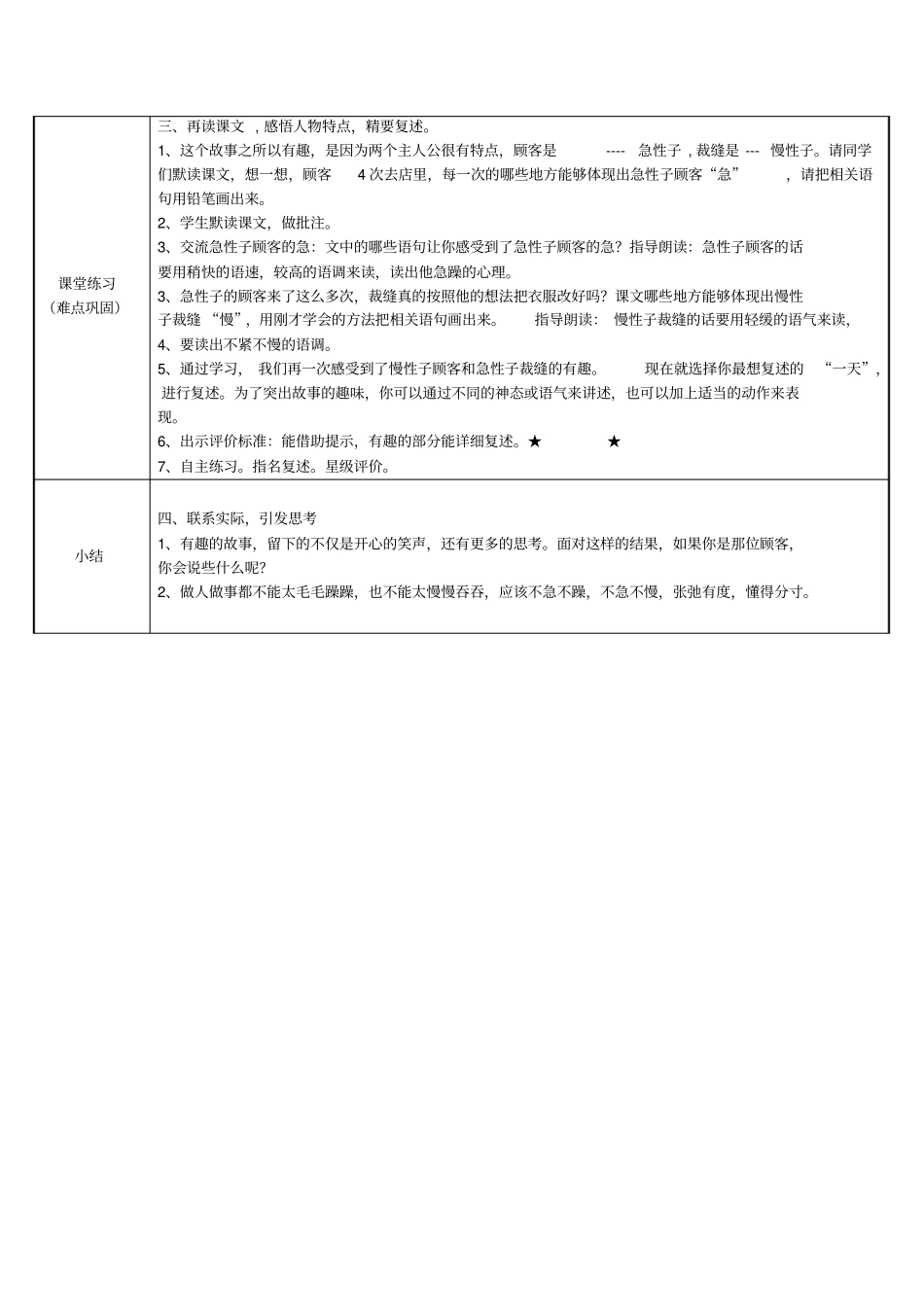 慢性子裁缝和急性子顾客优质课文解释4_第2页