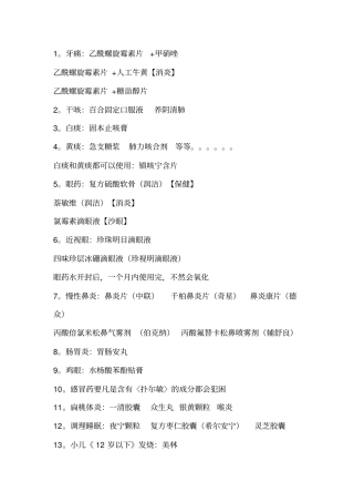 我们应该知道医学知识大全